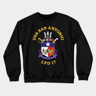 USS San Antonio (LPD 17) wo Back Crewneck Sweatshirt